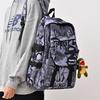 Schultasche Schultasche High School ins Große Kapazität Graffiti Langlebig Trend Mittelschule Rucksack College Student Lässiger Rucksack Männlich
