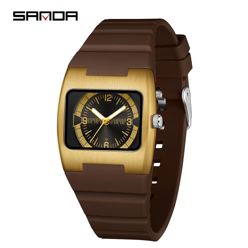 SANDA 3280 Fashion Men's Quartz Watch Creative Wristwatch Simple Waterproof Casual Watches for Man reloj hombre -2