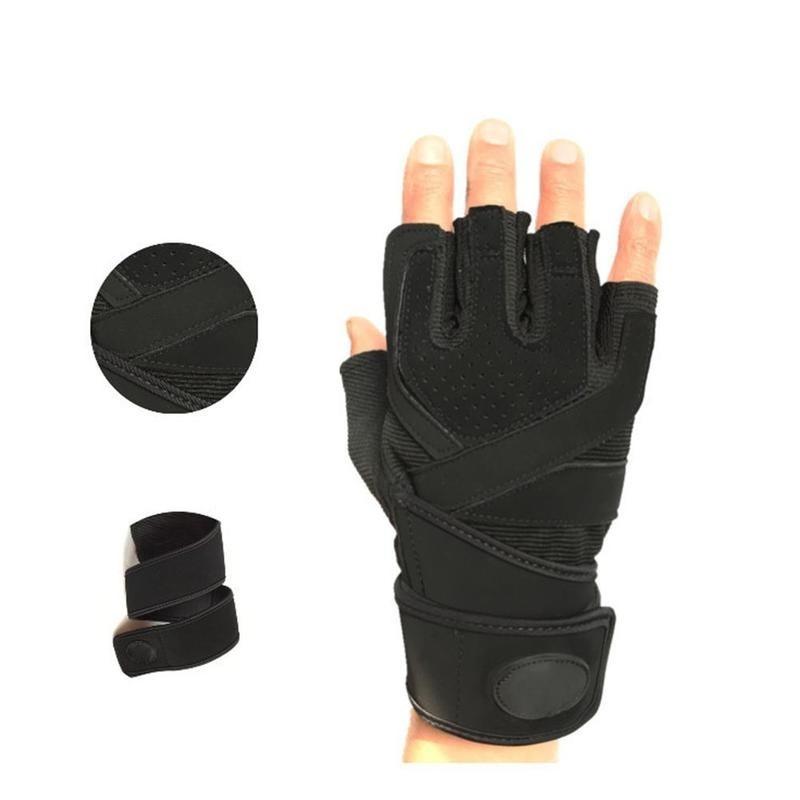 Weight Lifting Gym Gloves Men Sports Gloves Fitness Workout Exercise Training Protect Wrist Weightli