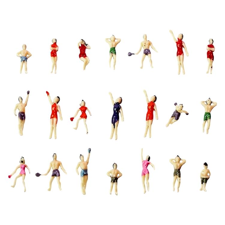 

Miniature Swimsuit People Figures Crafting Character Assorted Poses Kids Toy for DIY Scenery and Collectibles