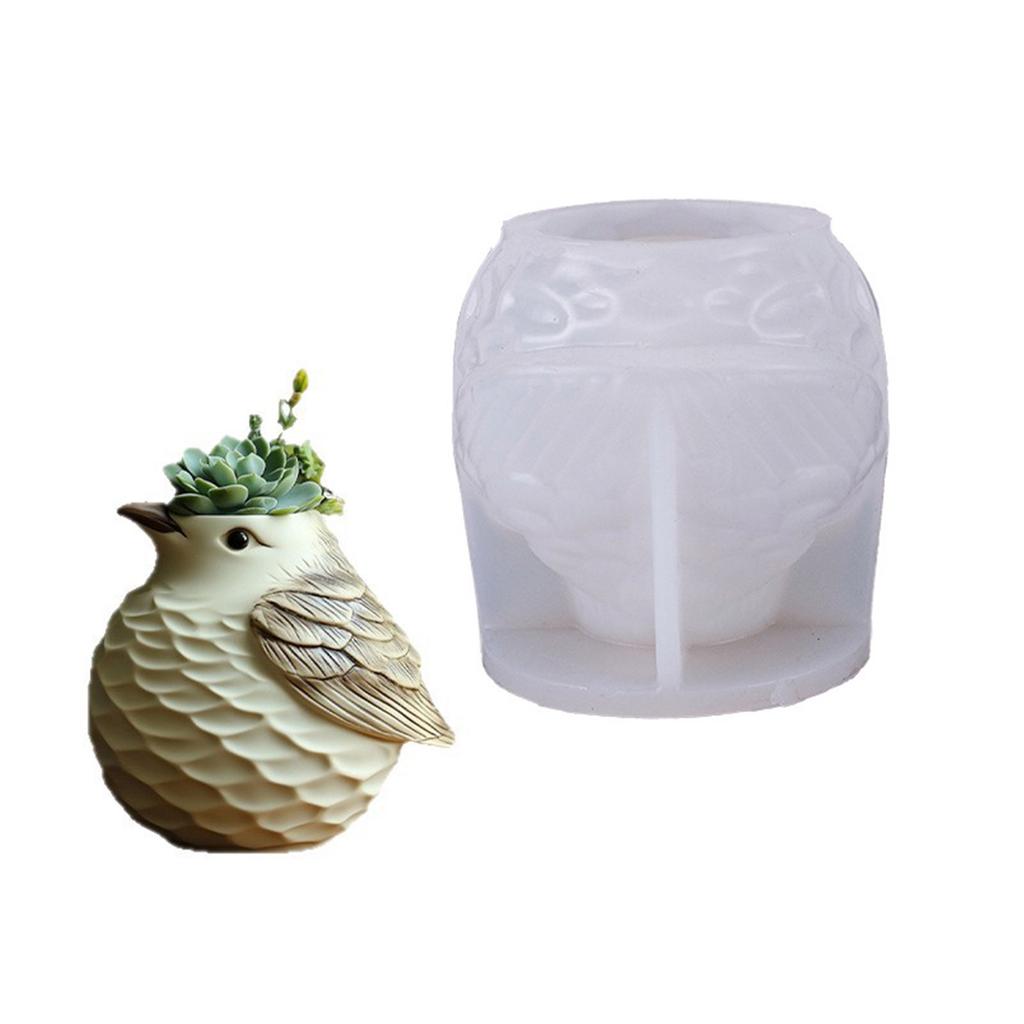 Multi Purpose Silicone Mold For Succulent Planters Bird Figurines And Home Decoration Projects