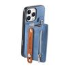 For iPhone 16 Pro Max Case Zipper Card Holder Leather+TPU+PC Phone Cover 2-in-1 Magnetic Detachable