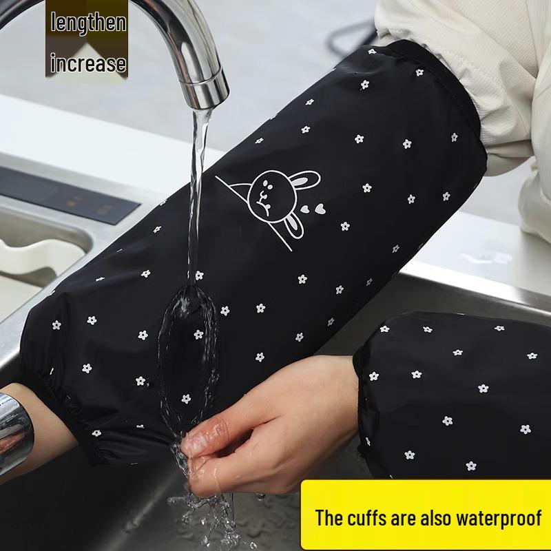 Women's Waterproof & Oil-Proof Kitchen Sleeves: Autumn/Winter Anti-Stain, Extended, Cute Oversleeves for Adults