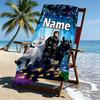 Custom Name Personalized How to Train Your Dragon Print Beach Towel, for Trip Camping Beach Party Home Decor, Birthday Gift for Family & Friends