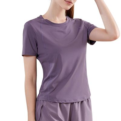 Fitness Clothes, Women's Running Clothes, Half Sleeved Women's Summer Sports T-shirt Fitness Short Sleeved Women's Sports Quick Drying Women's T-shirt