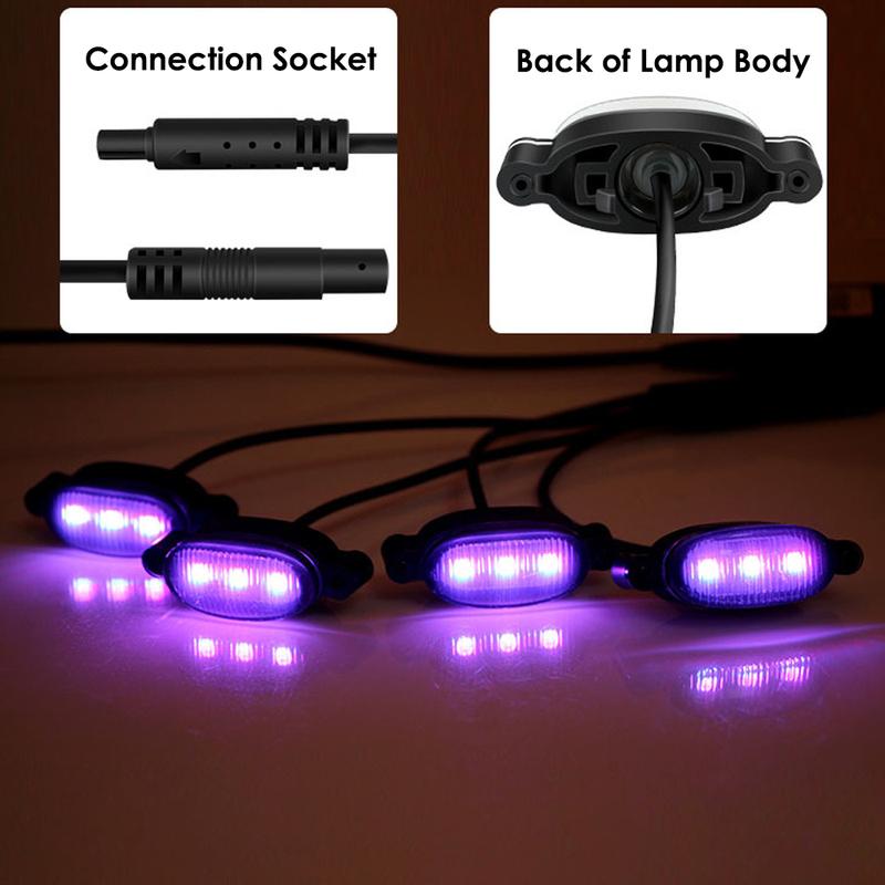 Colorful Car Front Grille Smoked Lens RGB LED Lamp for Ford F150 F250 F350 2010-2018 Raptor, for Toyota Tacoma 2016- Tundra