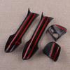 Black Car Exterior Door Handle Cover Trim Cap Set Carbon Fiber Texture LHD Fit for Mercedes Benz W246 W204 W212 X204 W166 W117