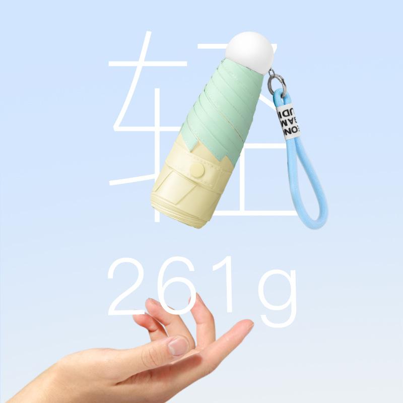 50% off hand-opened color glue fabric sunscreen gold skeleton parasol contrasting color pocket sunscreen umbrella