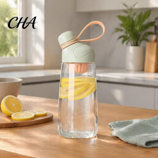 Fashionable Daily Drinking Cup Tritan Plastic Water Bottle, with Leak Proof Lid, 600ml Capacity, Fast Wide Mouth Hydration Flask Spout Sports