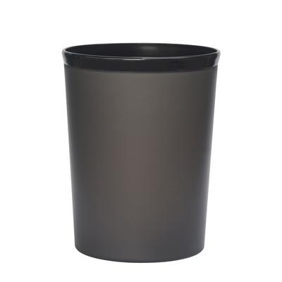 Frosted Black Plastic Wastebasket Round Trash Can Bathroom or Home Use Durable Easy To Clean Stylish Design 2 Gallon Capacity