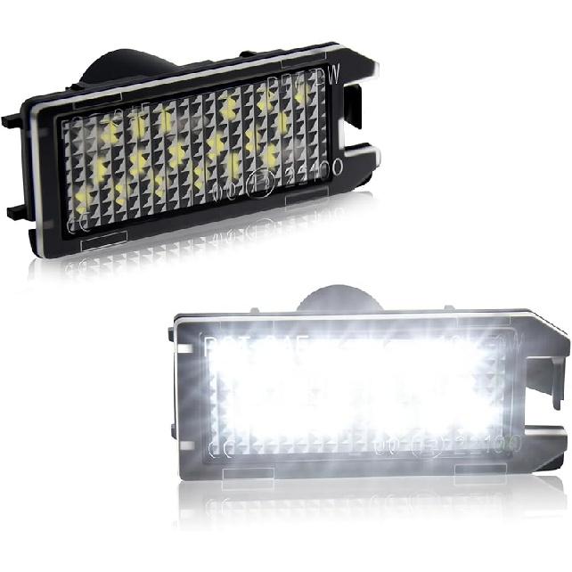 D-Lumina LED License Plate Light Tag Lamp Assembly For -UP Nissan Altima Sentra Rogue Versa, Powered By 18-SMD Xenon White LED Tag Lights, Pack Of 2