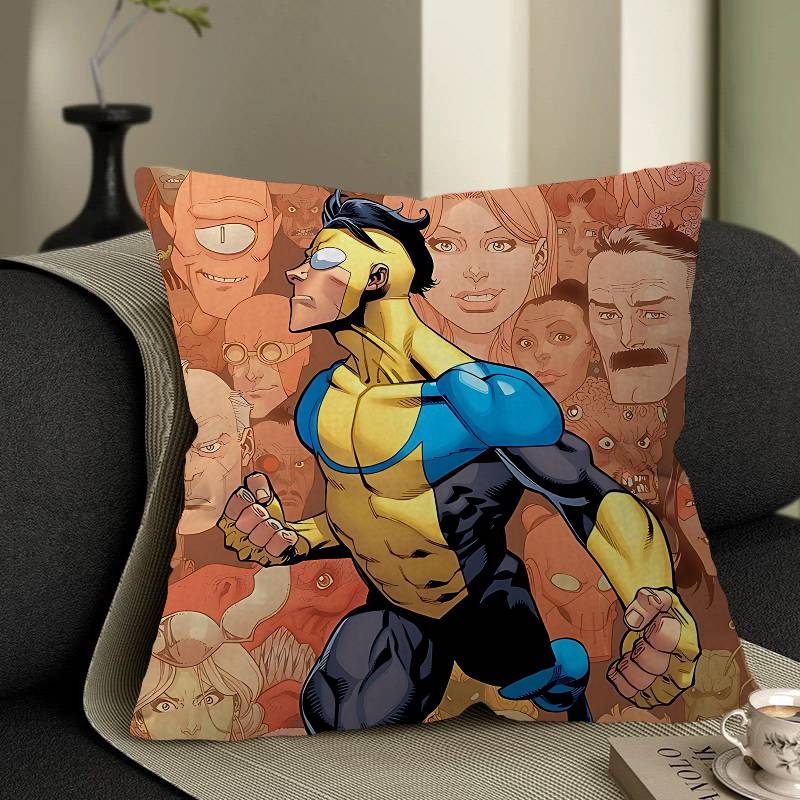 I-Invincible Cartoon Cushion Cover Polyester Sofa Cushions Decorative Throw Pillows Home Decoration Pillowcover