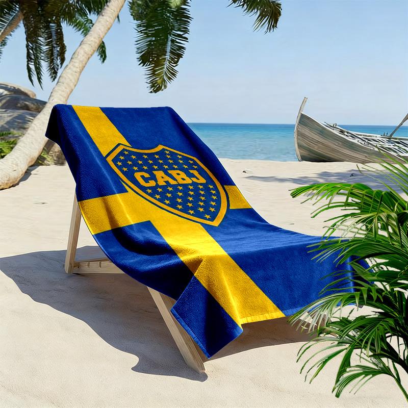 Boca Juniors Print Beach Towel, Large Soft Quick Dry Towel for Beach Camping Swimming