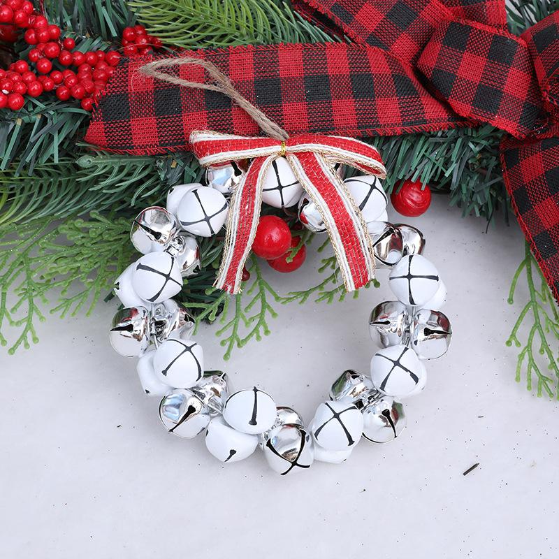 Exquisite Christmas Tree Bell Pendant Flower Wreath Decoration Home Living Room Christmas Tree Party Decoration