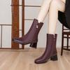 Fashion Fleece-Lined Autumn Winter Ladies Mid Calf Shoes Comfortable and Elegant Women's Half High Boots Designer Luxury Trend 2025 Boot