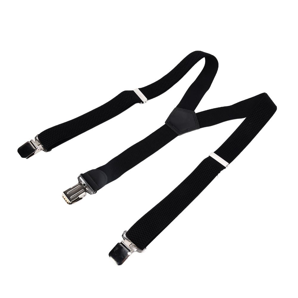 1pcs Adjustable Metal Clip Mens Suspenders 4cm Width Stretchable Length Heavy Duty Suspenders Wide Suspenders For Business