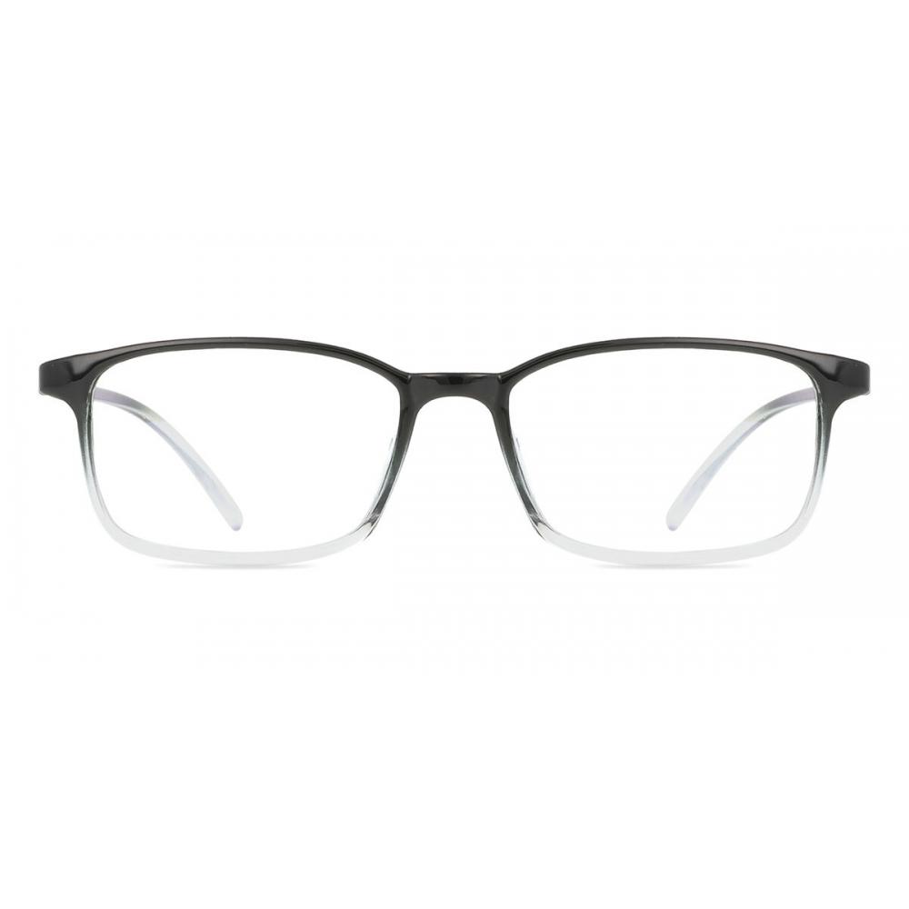 Full Rim Rectangle Black Clear Gradient Smartbuy Collection Alpha 2460 C6 Fashion Unisex Eyeglasses
