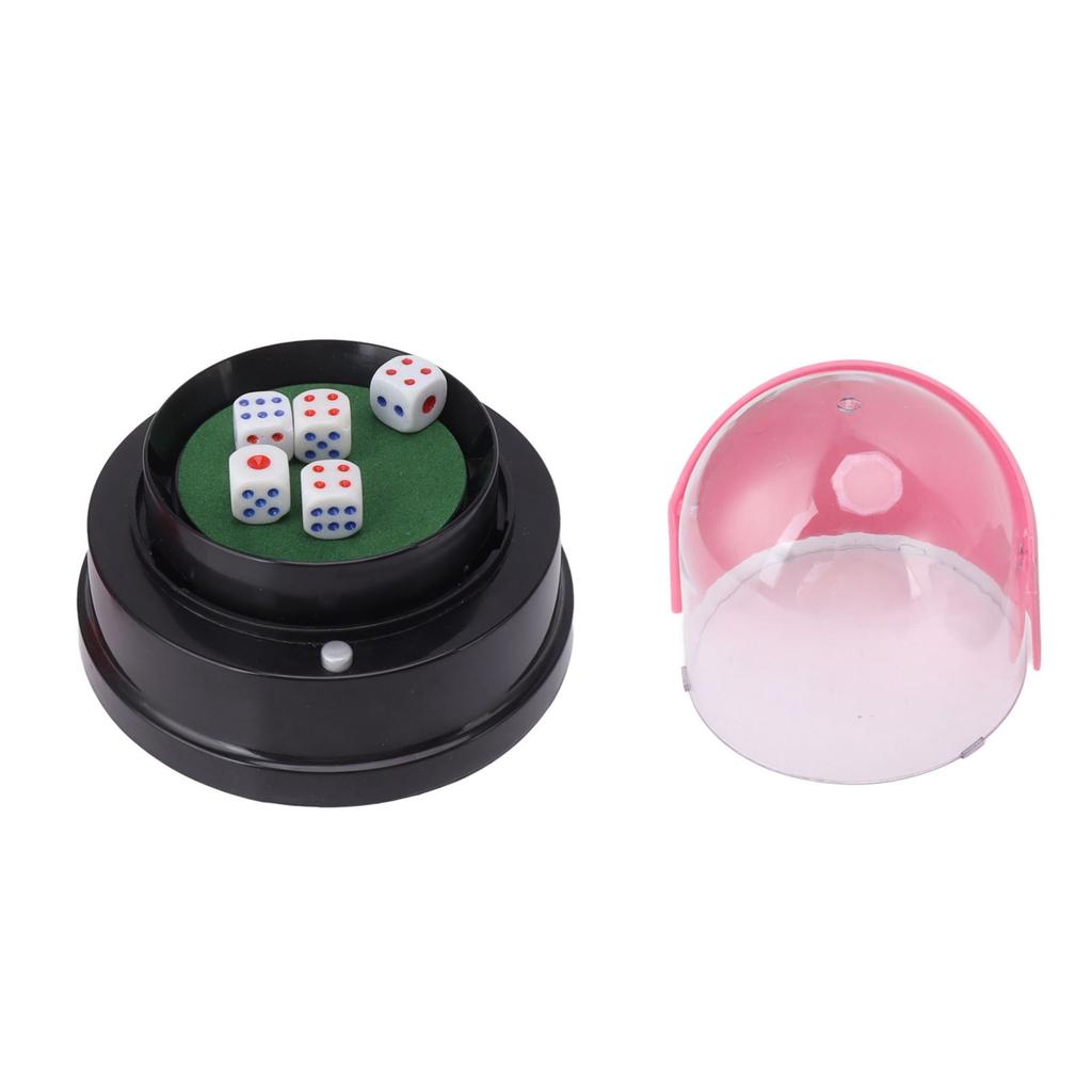 Automatisk tärningskopp PP Elektrisk skakande tärningsrulle Koppset med 5 tärningar för KTV Pub Bar Fest