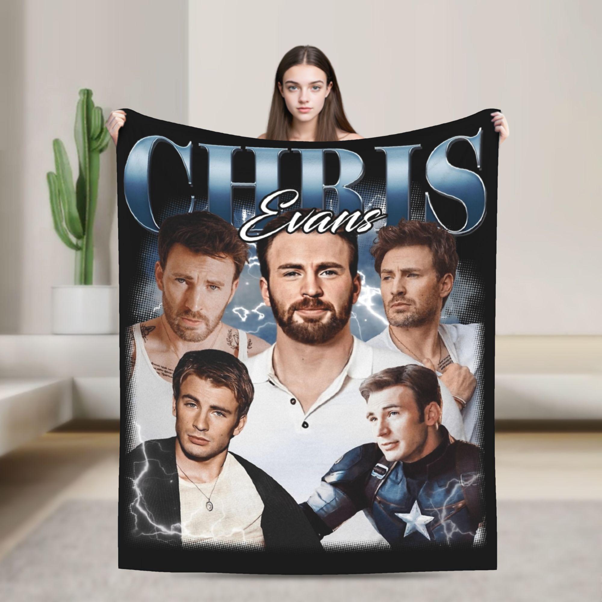 Pandara Jewelry Unisex Chris Evans Blanket Flannel Decoration Breathable Warm Throw Blankets For Bed Car Bedding Throws