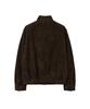 INTEMPOMOOD High-Neck Suede Jacket_Brown