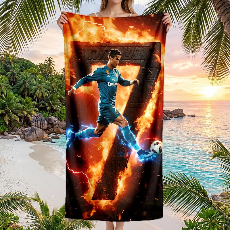 Asciugamano da Spiaggia Cristiano Ronaldo Morbido Microfibra Asciugamano Estivo Asciugatura Rapida Assorbente per Spiaggia Piscina Viaggio