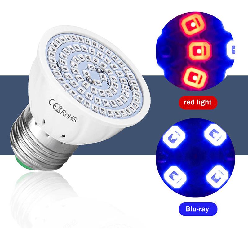 E27 LED Plant Grow Light 110V 220V Hydroponic Growth Light Full Spectrum Indoor Hydroponics Flower Seedling Phyto Lamp