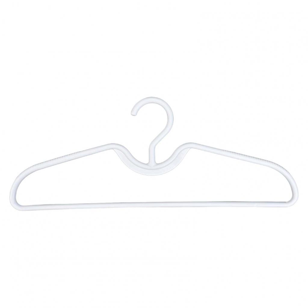 Lightweight Short Neck Plastic Clothes Hangers Pack of 10 Anti Slip Texture