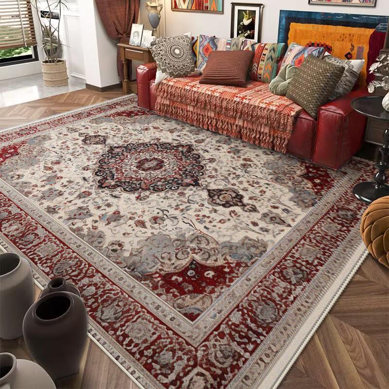 Dywaniki w stylu retro etnicznym do salonu Luksusowy dywan do dekoracji sypialni Antypoślizgowa zmywalna mata podłogowa na werandę Dywan do jadalni i salonu