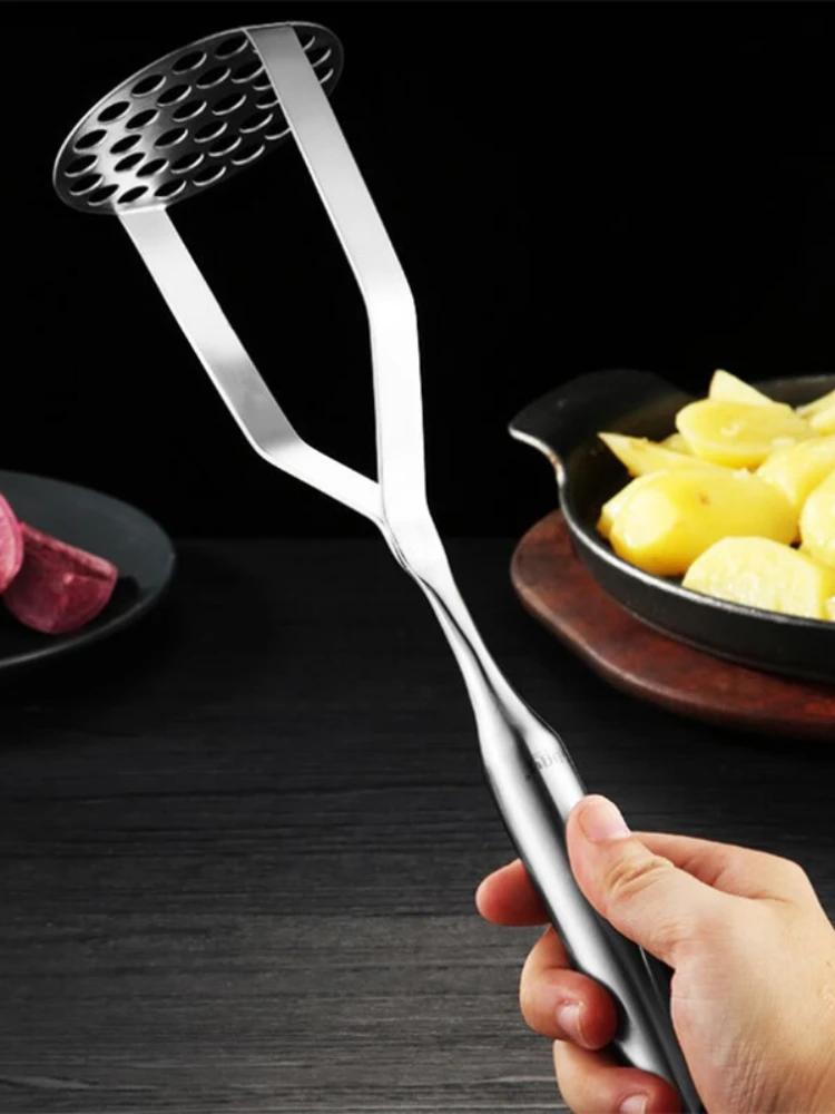 Stainless Steel Potato Masher Manual Melons Fruits Yam Masher Vegetable Cutter Crusher Durable Kitchen Gadgets