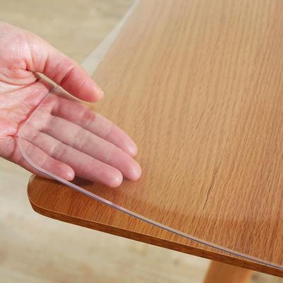 Față de masă din sticlă moale, transparentă, din PVC, față de masă impermeabilă, rezistentă la ulei, bucătărie, masă dreptunghiulară, mată, transparentă