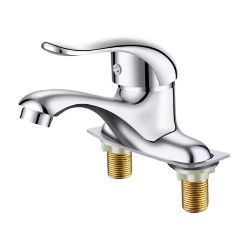 Brass Hot & Cold Water Faucet with Steel Hose