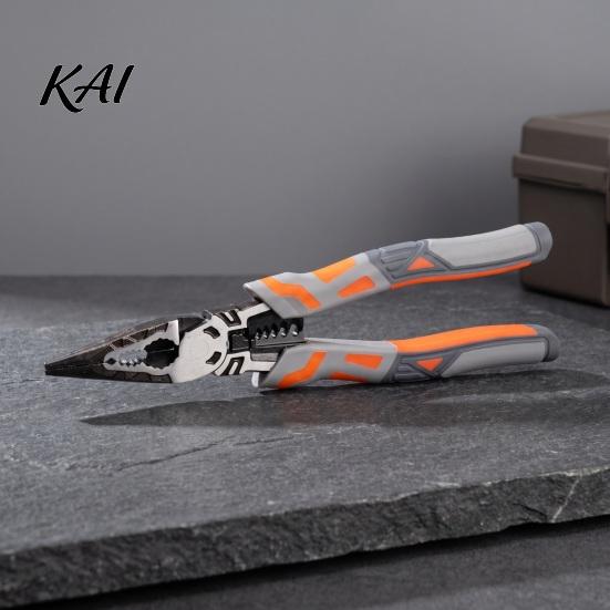 Home DIY Electrical Maintenance Tools 9" Needle Nose Plier, 8-inch Multi-Function Diagonal Pliers, Heavy Duty Cr-V Anti Fatigue Industrial Pliers