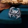 Yufang Silver Skull Bat Vintage Punk Ring for Men & Women - European American Style