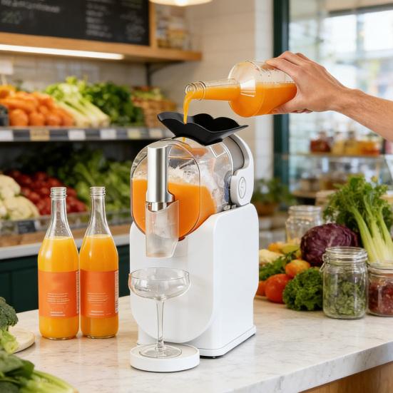 Splash Guard for Ninja Slushie Machine FS301 And FS300 Leak-Proof Spill Protection Cover Easy One-Hand Operation Plastic Accessory for Smooth Pouring