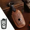 leather car key cover keychain holder case protector for BMW 520 F10 F30 F18 118i 320i 1 3 5 7 Series X3 F25 X4 M3 M5 Accessorie