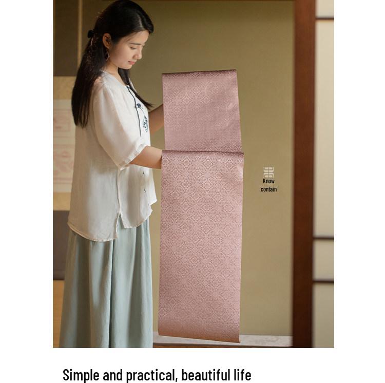 Zhi She Tang Dynasty Pattern Tea Mat Set - Double-Sided Retro Chinese Zen Table Runner & Tablecloth