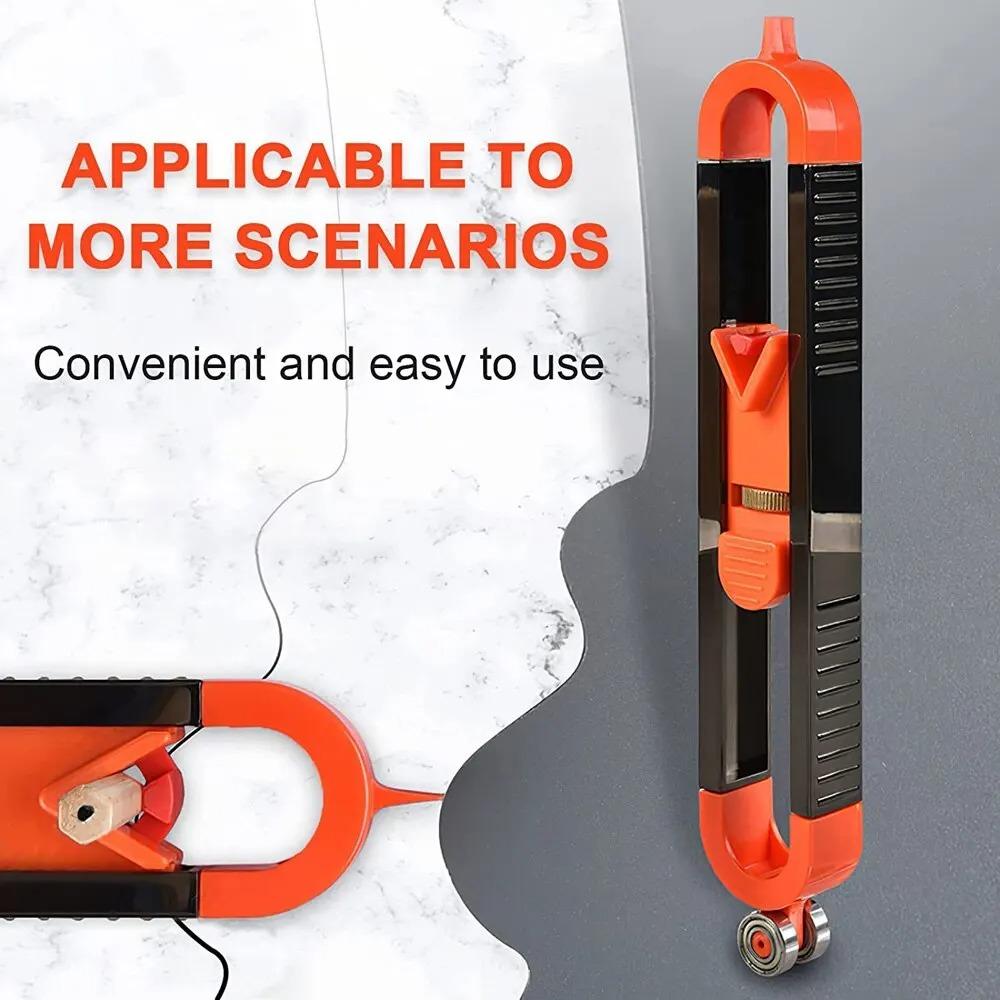Contour Gauge Profile Tool Irregular Shape Scribing Ruler with Lock for Woodworking Carpentry DIY Measuring