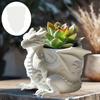 Yak Succulent Plant Flower Pot Resin Silicone Mold Sitting Cute Cow Storage Box Concrete Mould Cow Yak Candle Cup Gypsum Molds
