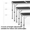 Small Foldable Table Lightweight Folding Table with Handle Folding Aluminum Camp Table for Indoor Outdoor Patio Backyard Parties