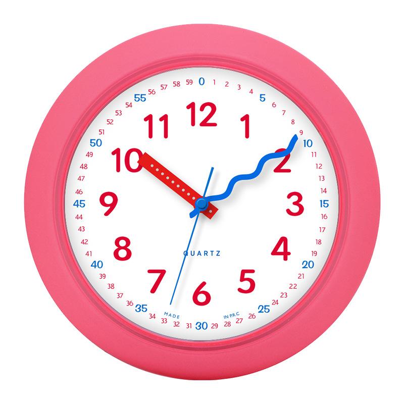 Bedroom Mute Clock Plastic Yellow Modern Wall Clock Creative Gift Children's Cute Living Room Home Decoration Desk Clock