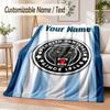 Custom Text Flannel Blanket Penrith Panthers Print Warm Cozy Blanket Home Sofa Bedding