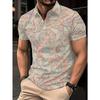 Herren Sommer Bestseller Einfaches Muster Print Kurzarm Poloshirt für Outdoor Freizeit und Mode