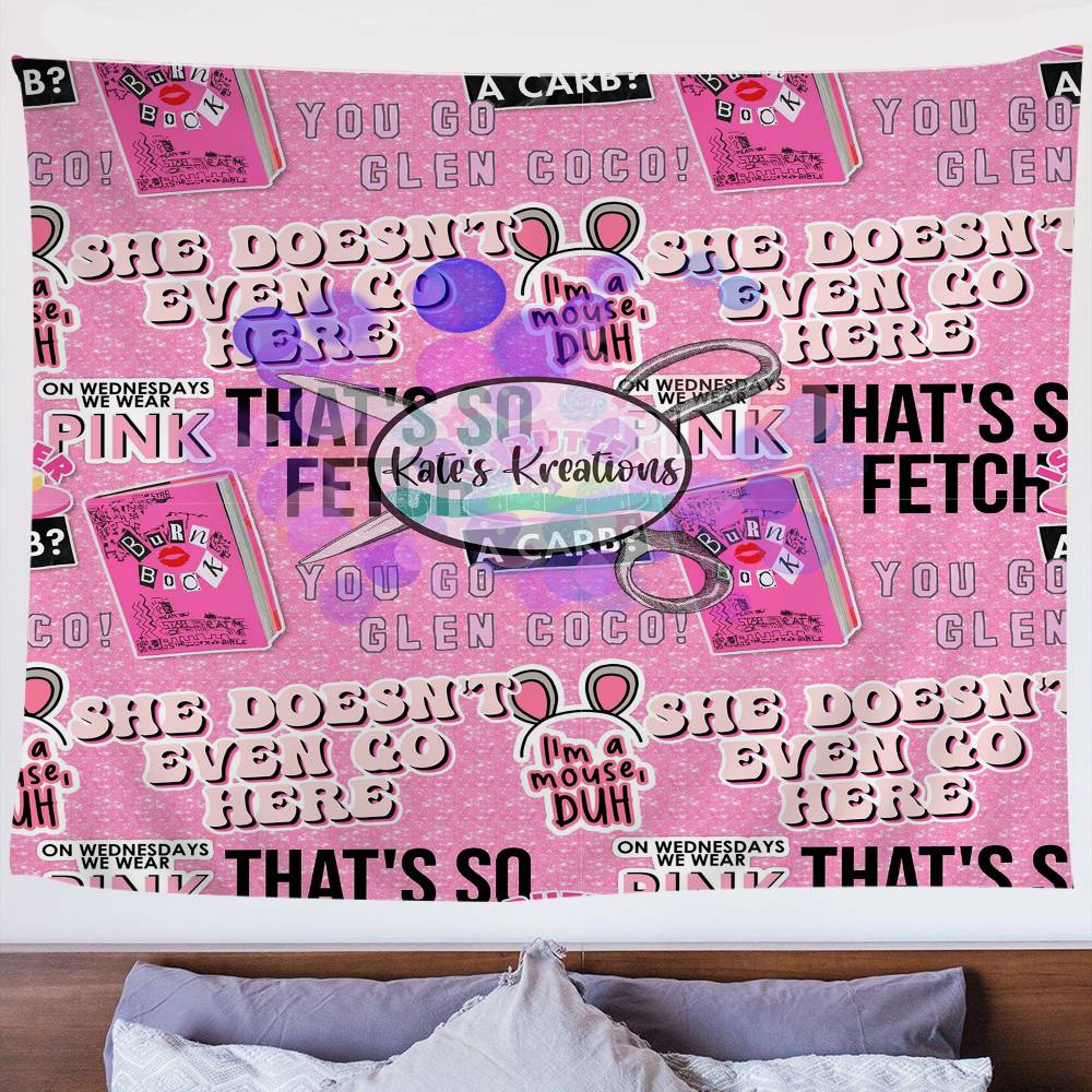 Burn BookMean Girls Colorful Tapestry Wall Hanging Bohemian Wall Tapestries Mandala Wall Hanging Sheets