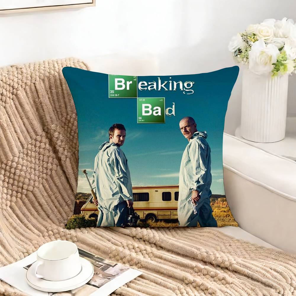 BBreaking Bad HHeisenberges Square DoubleSided printed Pillow Case Bedroom Bedside Pillow Sofa Cushion Cover