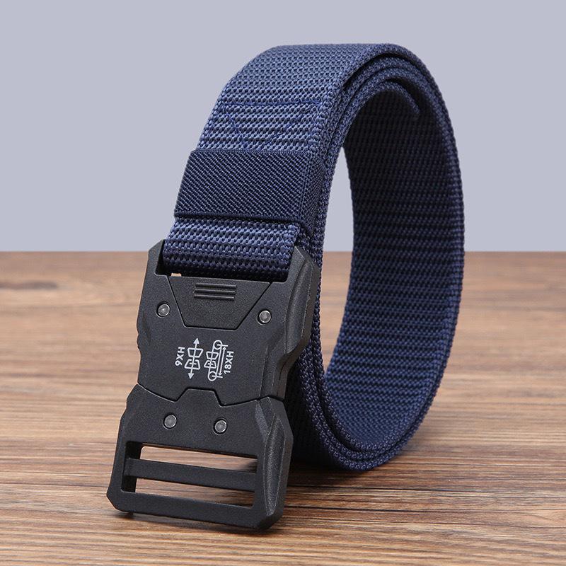 

Unisex Outdoor Tactical Canvas Belt - Woven Accessories for Men & Women 120 cm темно-синього кольору