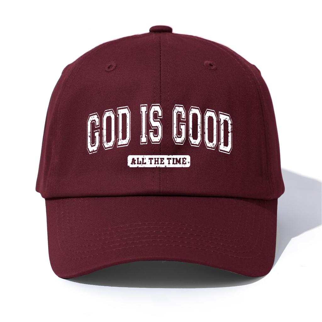 pc GOD IS GOOD Print  Baseball Cap for Adults  Minimalist Retro Style Casual Soft Adjustable Dad Hat Perfect As Gift