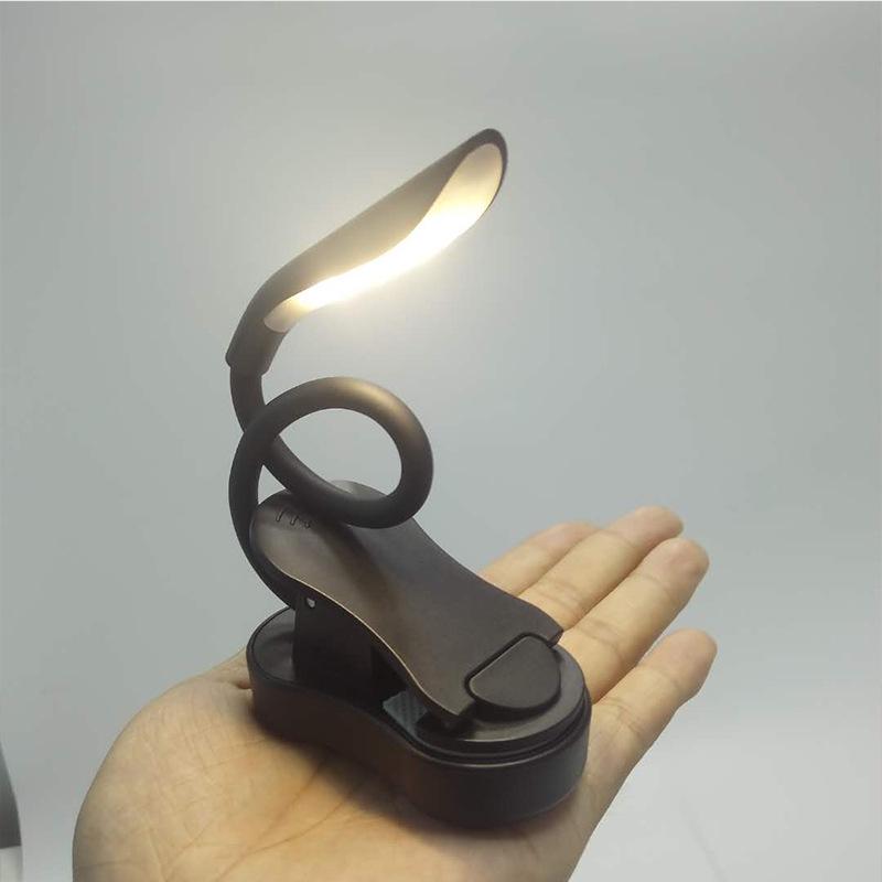 LED USB Rechargeable Portable Book Clip Lamp - Eye Protection Reading and Study Light