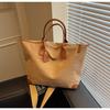 New Versatile Canvas Women's Bag Contrasting Color Large-capacity Portable Tote Bag Women's Niche Retro Messenger Bag