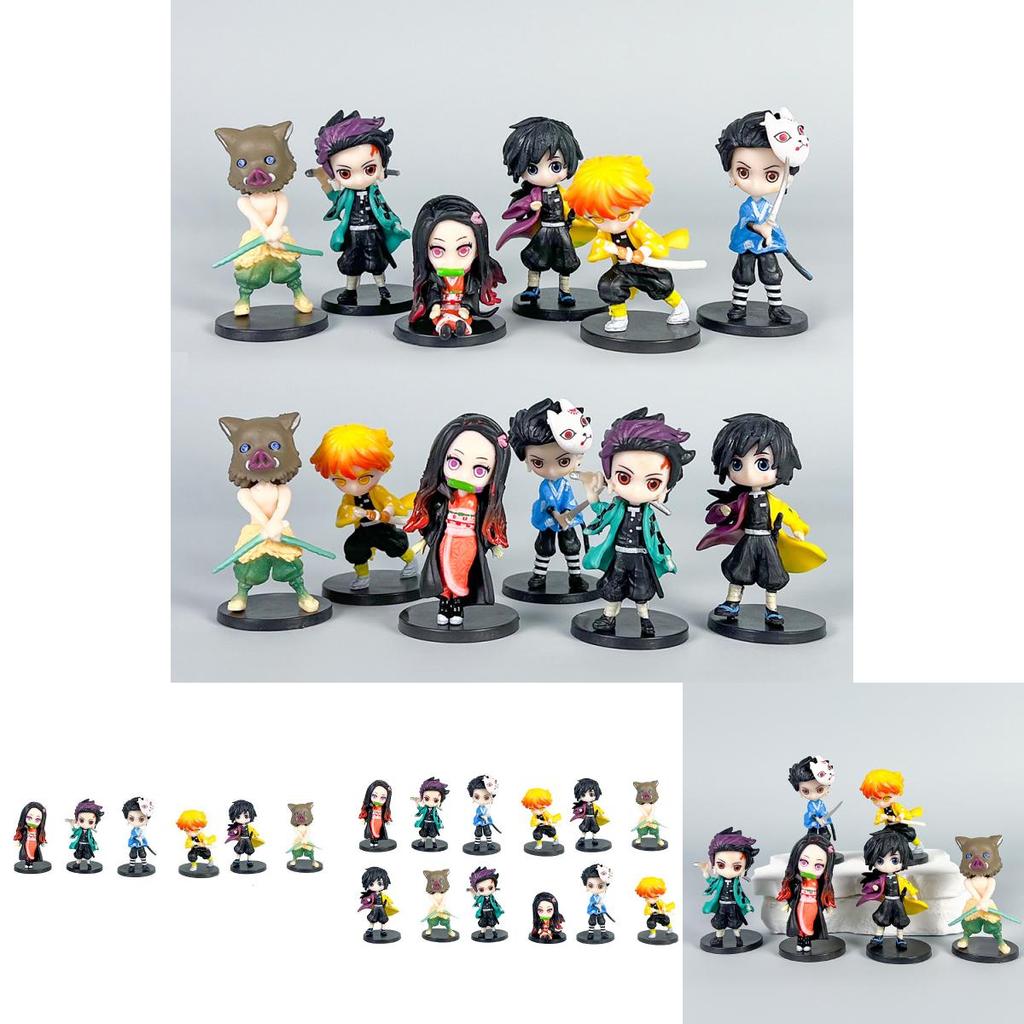 Demon Slayer Kimetsu No Yaiba Kamado Tanjirou Pvc Anime Figurine Collection With Assembled Characters For Display And Gifting