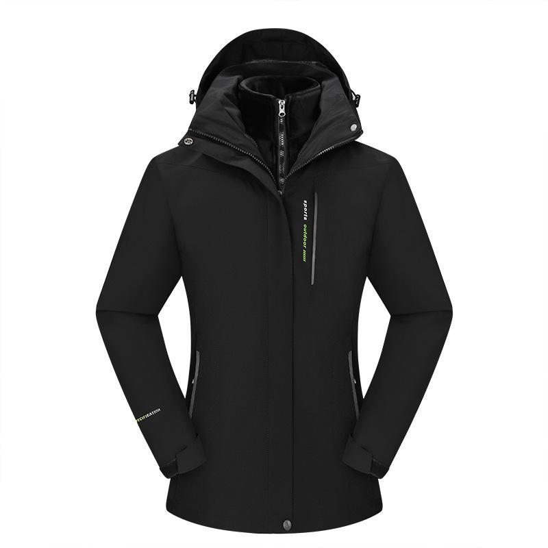 Winter  Women's 3 In 1 Thick Hiking Jacket Fleece Waterproof Winter Windbreaker Outdoor Warm Camping Jacket Windproof Coats